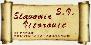 Slavomir Vitorović vizit kartica
